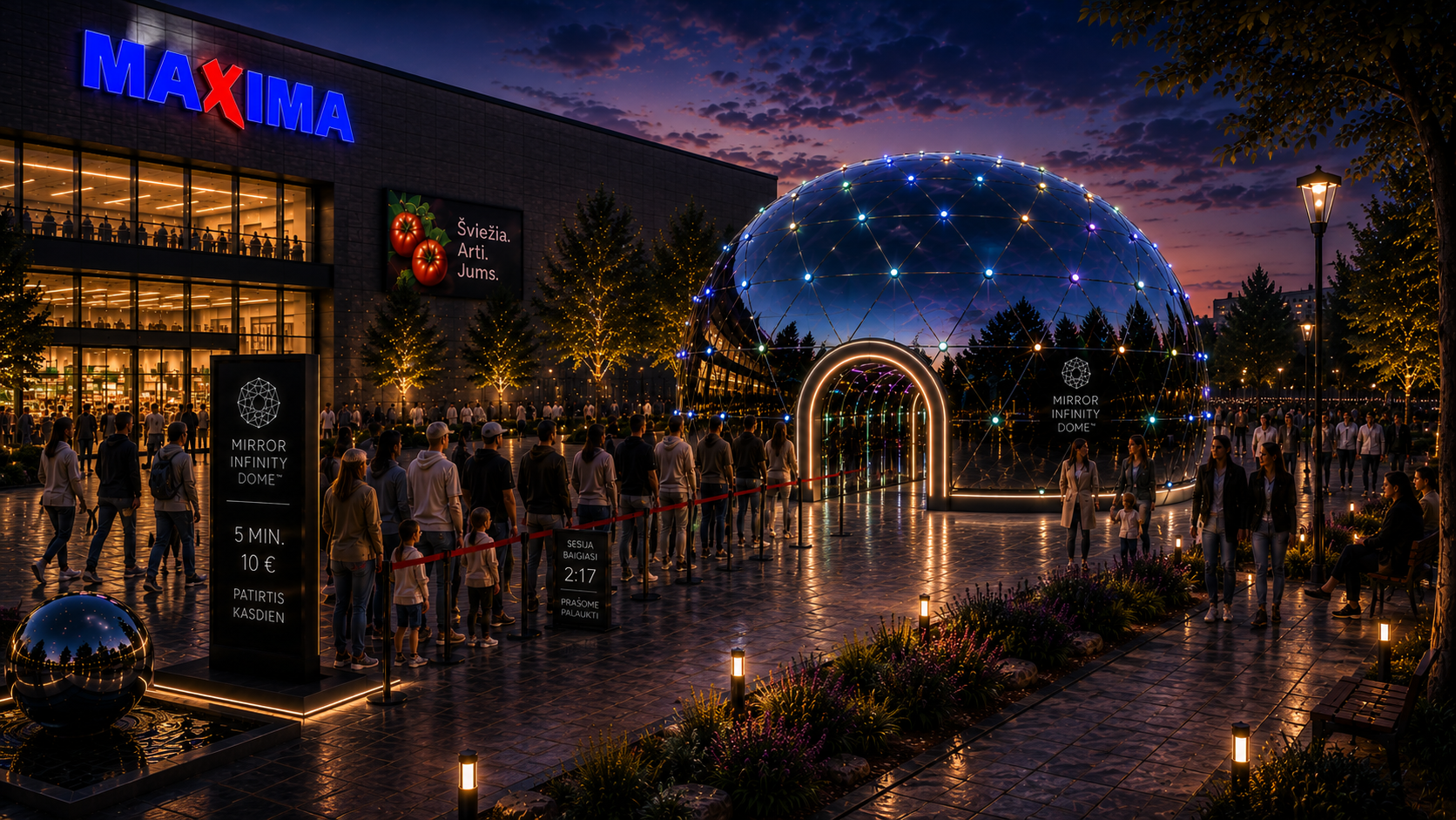 GEODOMAS INFINITY – Mirror Infinity Dome™ lustro kopuła