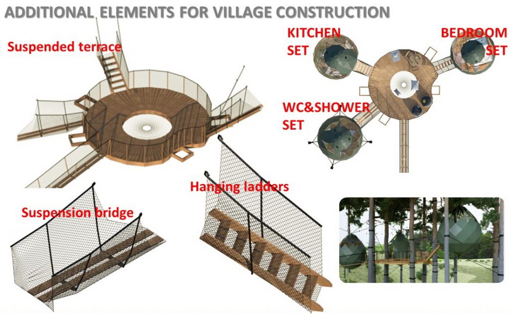 20m2 SUSPENDED TERRACE | TREE VILLAGE KIT