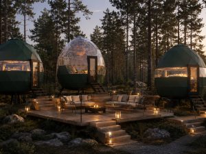 Kapsuły na drzewach i POD Premium ▪ Całoroczne ▪ Glamping